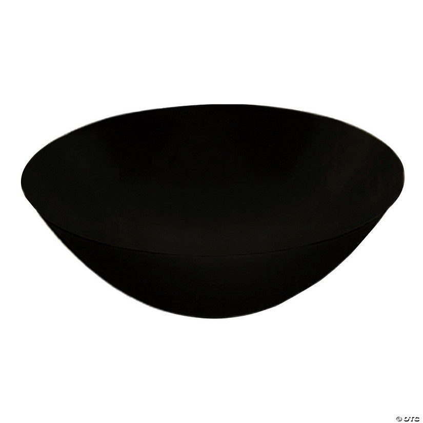 32 oz. Solid Black Organic Round Disposable Plastic Bowls (25 Bowls) | USA Decoration®