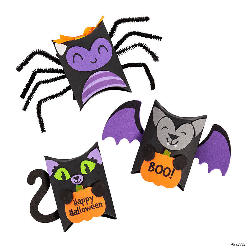 Makes 12: Pillow Box Halloween Character Craft Kit - Makes 12 | USA Decoration®
