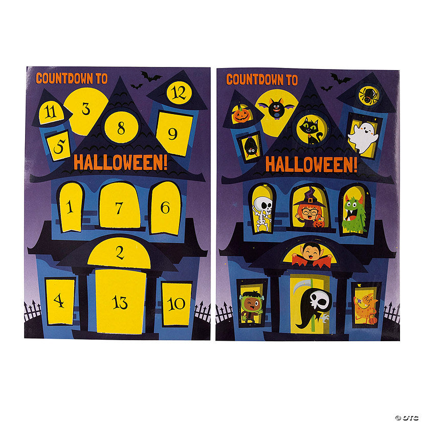 Per Dozen: Magic Color Scratch 13 Days to Halloween Countdown Calendars - 12 Pc. | USA Decoration®