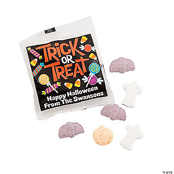 Personalized Halloween-Shaped Candy Fun Packs - 57 Pc. | USA Decoration®