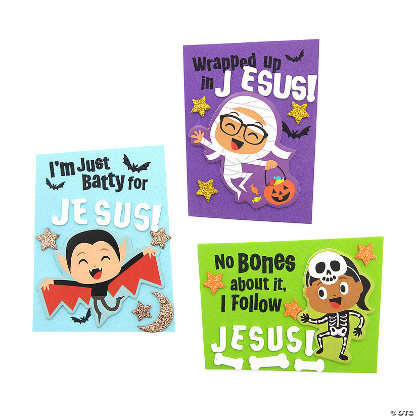 Makes 12: Religious Halloween Little Boolievers Magnet Craft Kit - Makes 12 | USA Decoration®