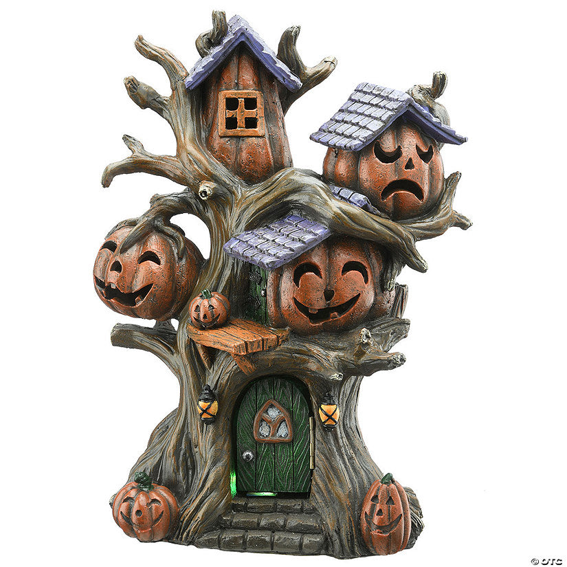Each: National Tree Company 12 in. Pumpkins Tree House | USA Decoration®