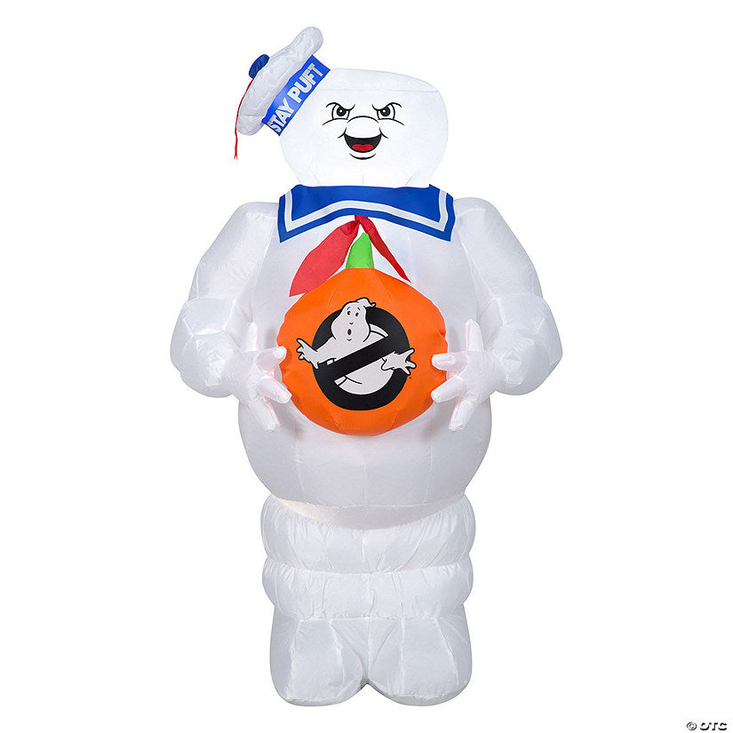 National Tree Company 42 in. Inflatable Halloween Stay-Puft Marshmallow Man | USA Decoration®