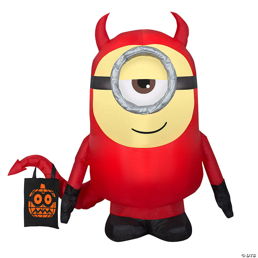 National Tree Company 42 in. Inflatable Halloween Minion Dave | USA Decoration®