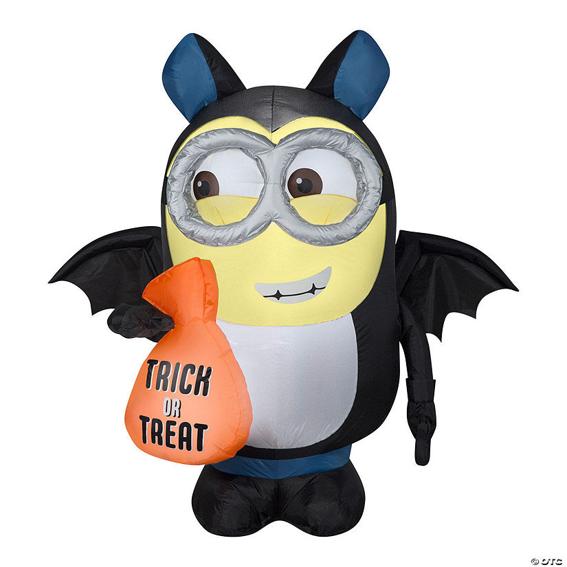 National Tree Company Halloween Airblown Minion Dave in Bat Costume | USA Decoration®