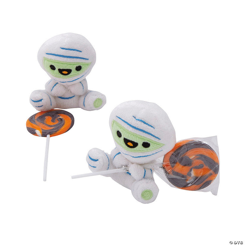 Halloween Mini Stuffed Mummies with Lollipops for 12 | USA Decoration®