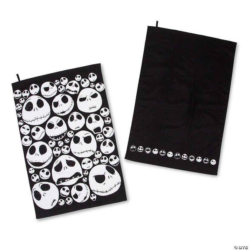 Disney The Nightmare Before Christmas Jack Skellington Faces Kitchen Towel Set | USA Decoration®