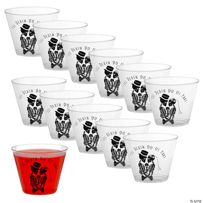 Mega Bulk 150 Pc. Til Death Do Us Part Halloween Wedding Cups | USA Decoration®