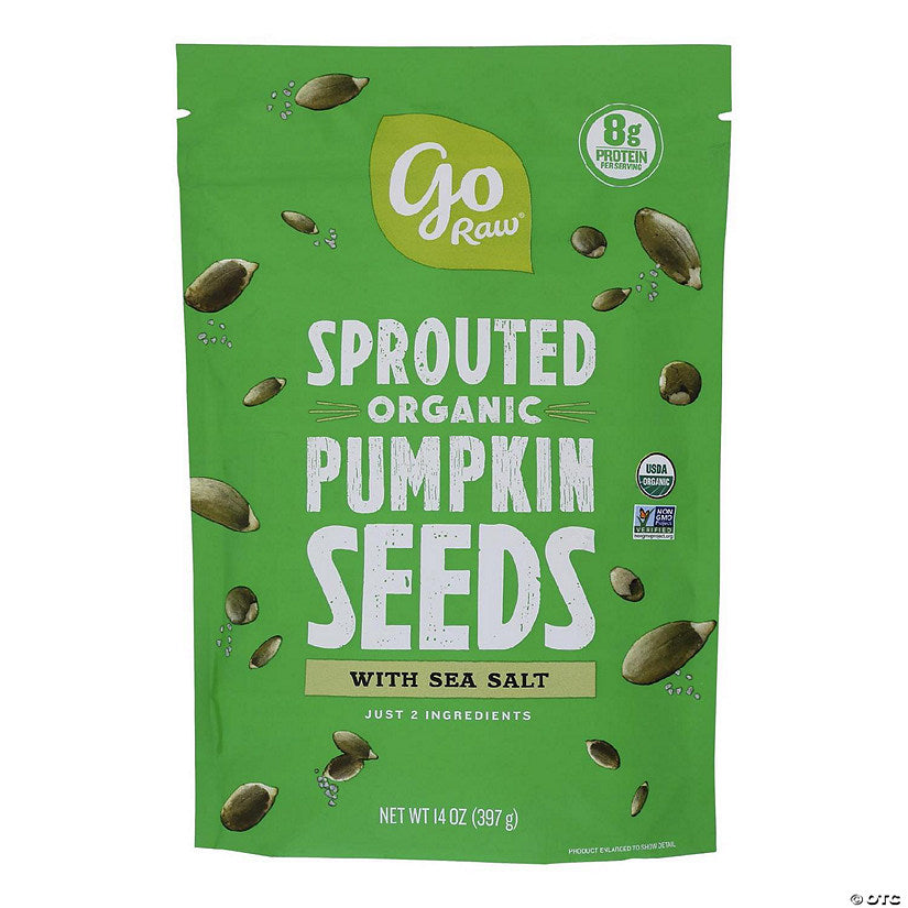 6 Piece(s): Go Raw Sprouted Seeds, Pumpkin With Celtic Sea Salt - Case of 6 - 14 OZ | USA Decoration®
