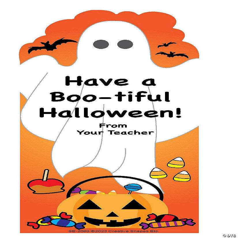 24 Piece(s): Creative Shapes Etc. - "From Your Teacher" Bookmarks - Boo-tiful Halloween | USA Decoration®