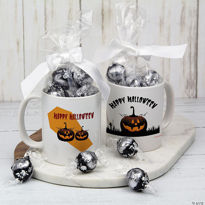 1 Count: Halloween Candy Gift 11oz Coffee Mug with Dark Chocolate Truffles - Pumpkins | USA Decoration®