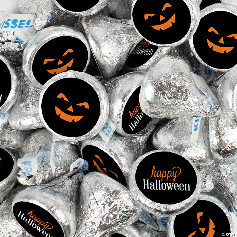 90 Piece(s): 90 Pcs Halloween Party Candy Chocolate Hershey's Kisses (1lb) - Jack O Lanterns | USA Decoration®