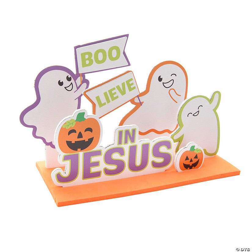 Makes 12: 3D Religious Boo-lieve in Jesus Foam Craft Kit - Makes 12 | USA Decoration®
