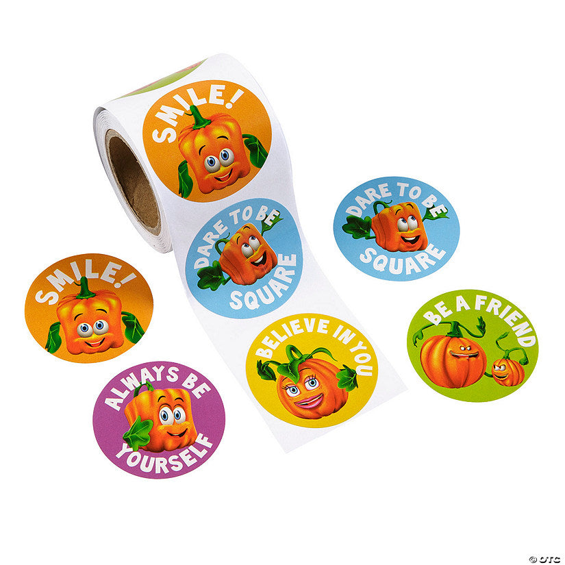 Spookley the Square Pumpkin™ Sticker Roll - 100 Pc. | USA Decoration®