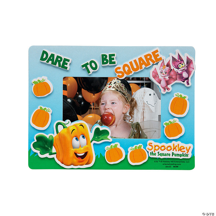 Makes 12: 6 3/4" x 5" Spookley the Square Pumpkin Picture Frame Magnet Craft Kit - Makes 12 | USA Decoration®