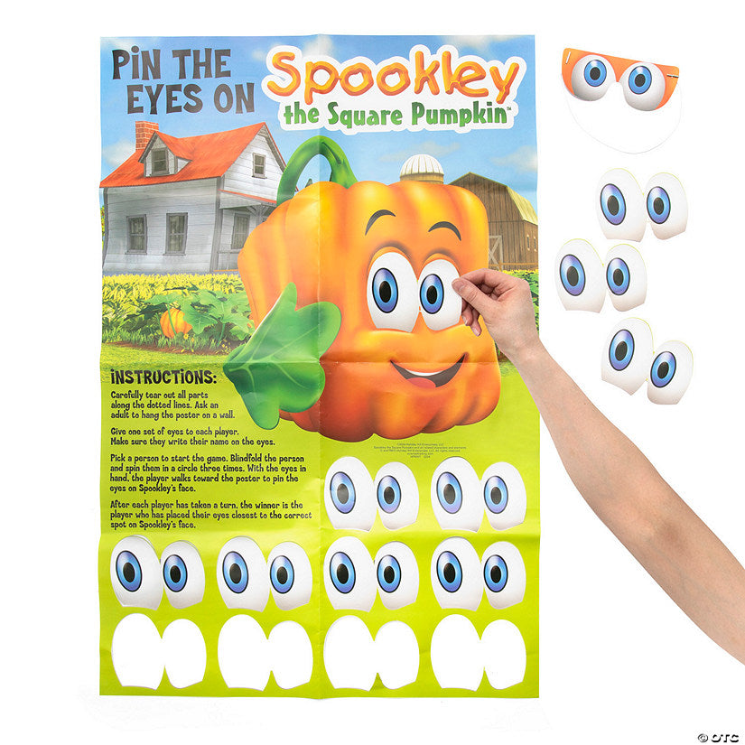 14 Pc. Spookley the Square Pumpkin™ Pin the Eyes Game for 10 | USA Decoration®