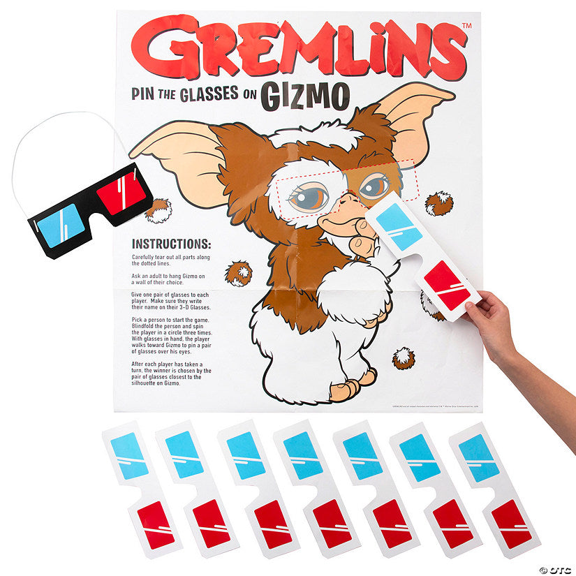 22" x 33 1/2" Gremlins™ Pin the Glasses on Gizmo Game - 2 Pc. | USA Decoration®