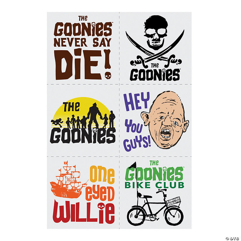 1 1/2" Bulk 72 Pc. The Goonies™ Iconic Movie Temporary Tattoos | USA Decoration®