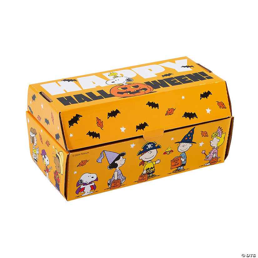 12" x 6" Peanuts® Happy Halloween Treasure Chest Cardboard Box | USA Decoration®