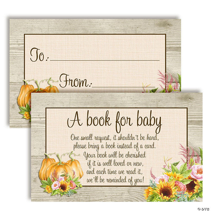 20 Piece(s): AmandaCreation Pumpkin Watercolor Book Card 20pc. | USA Decoration®