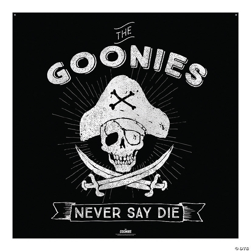 6 ft. The Goonies™ Skull Crossed Swords Jolly Roger Backdrop | USA Decoration®