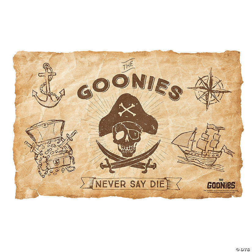 17" x 11" The Goonies™ Pirate Treasure Map Placemats - 12 Pc. | USA Decoration®
