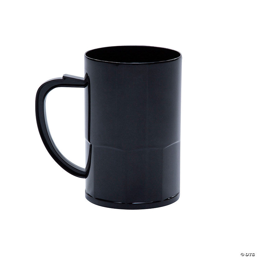 14 oz. Black Reusable Plastic Mugs - 12 Pc. | USA Decoration®