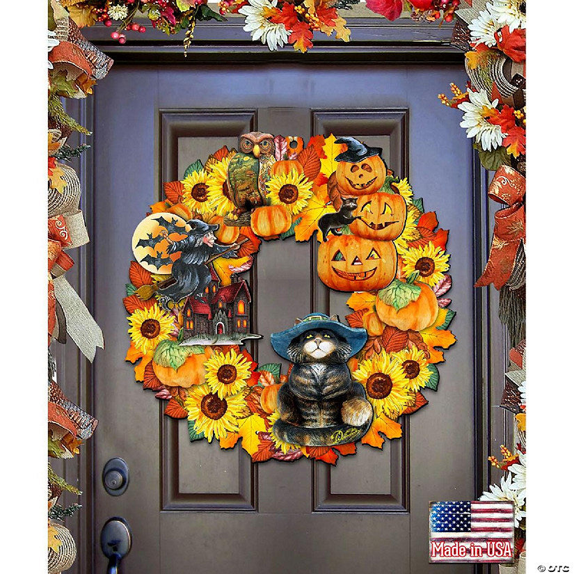 Halloween Holiday Door Wreath by G. Debrekht | USA Decoration®
