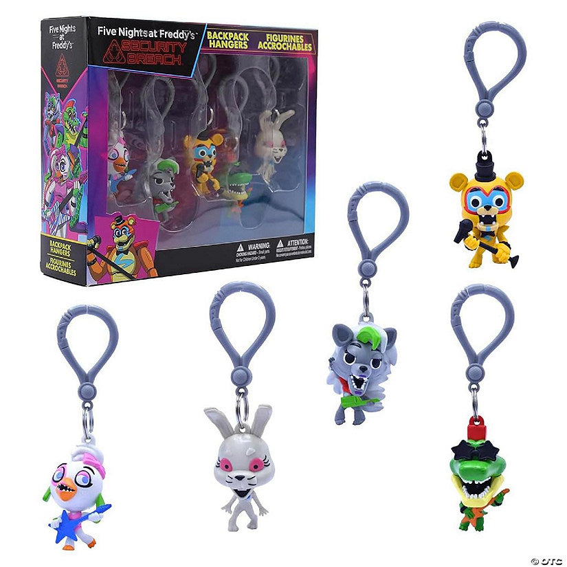 1 Piece(s): Five Nights at Freddys 5-Piece Backpack Hanger Collectors Box | USA Decoration®