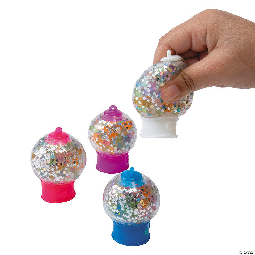 Per Dozen: 2" Candy Jar Multicolor Rubber Stress Toys - 12 Pc. | USA Decoration®