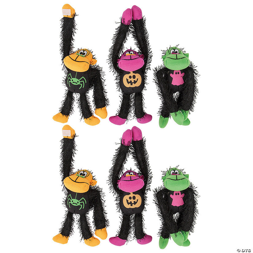 72 Piece(s): Bulk 72 Pc. Halloween Long Arm Stuffed Gorillas | USA Decoration®