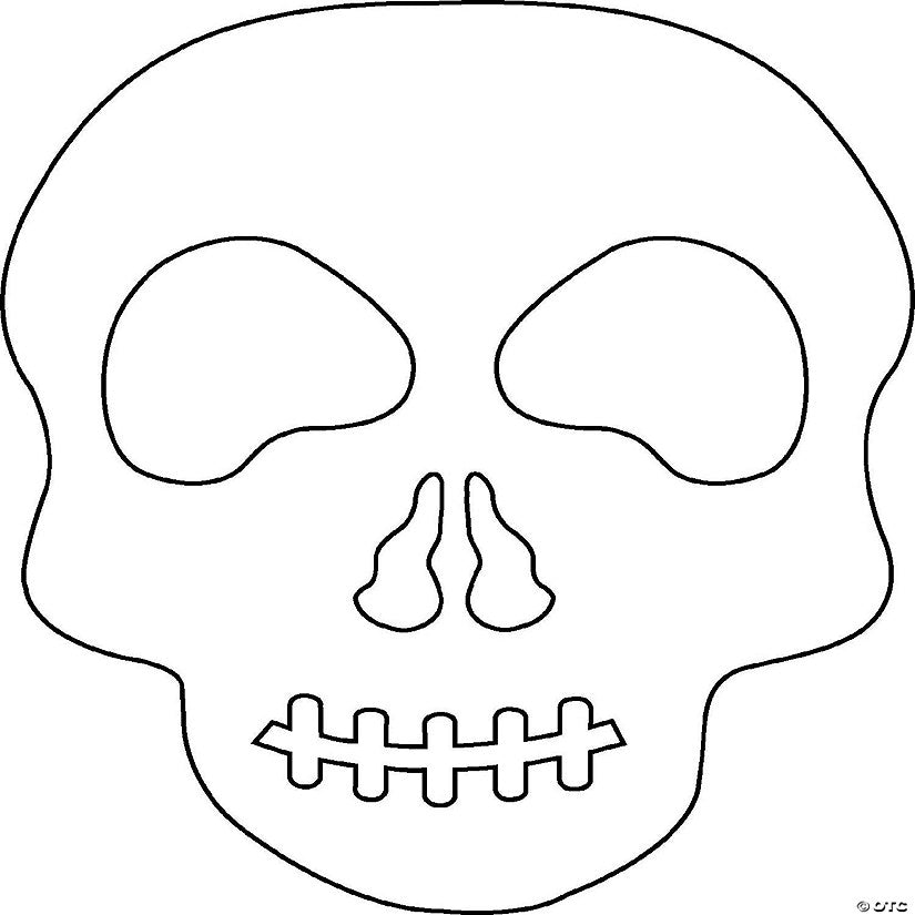 31 Piece(s): Creative Shapes Etc. - Large Single Color Construction Paper Craft Cut-out - Skull | USA Decoration®
