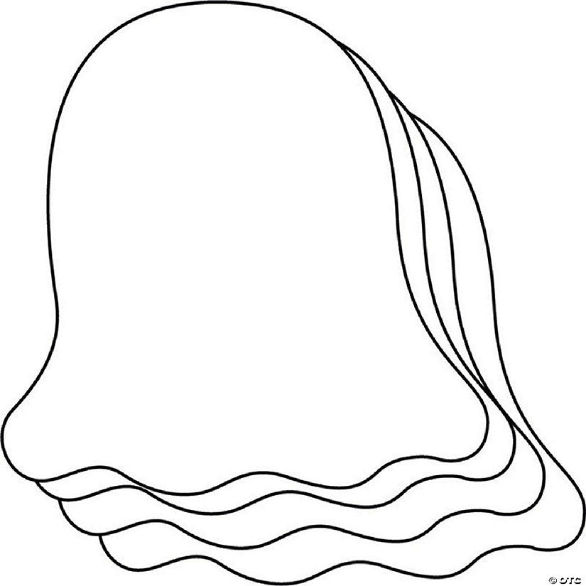 31 Piece(s): Creative Shapes Etc. - Large Single Color Construction Paper Craft Cut-out - Ghost | USA Decoration®
