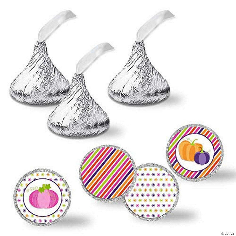 324 Piece(s): AmandaCreation Pink Pumpkin Kiss Stickers 324pcs. | USA Decoration®