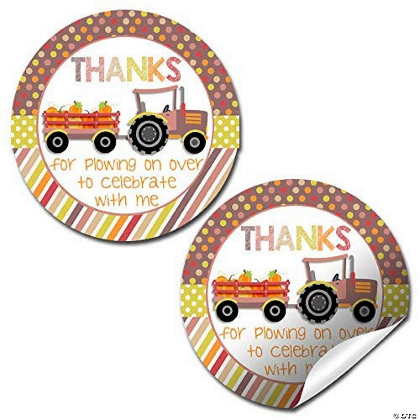 40 Piece(s): AmandaCreation Tractor With Pumpkins Envelope Seals 40pc. | USA Decoration®