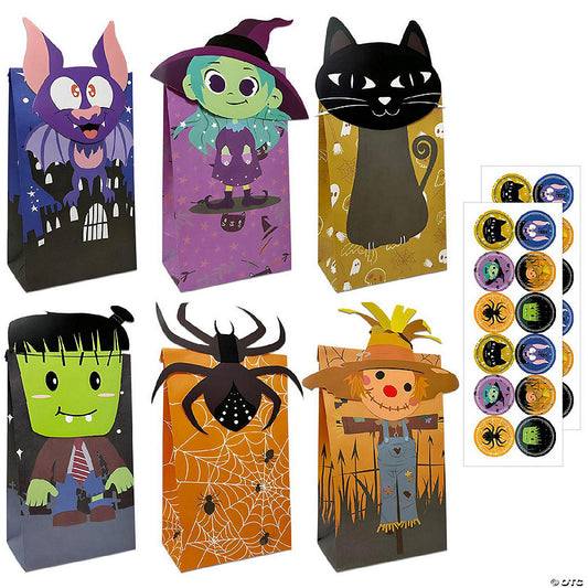 Wrapables Halloween Trick or Treat Bags (Set of 24), Spooky halloween