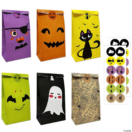Wrapables Halloween Trick or Treat Bags (Set of 24), Scary halloween