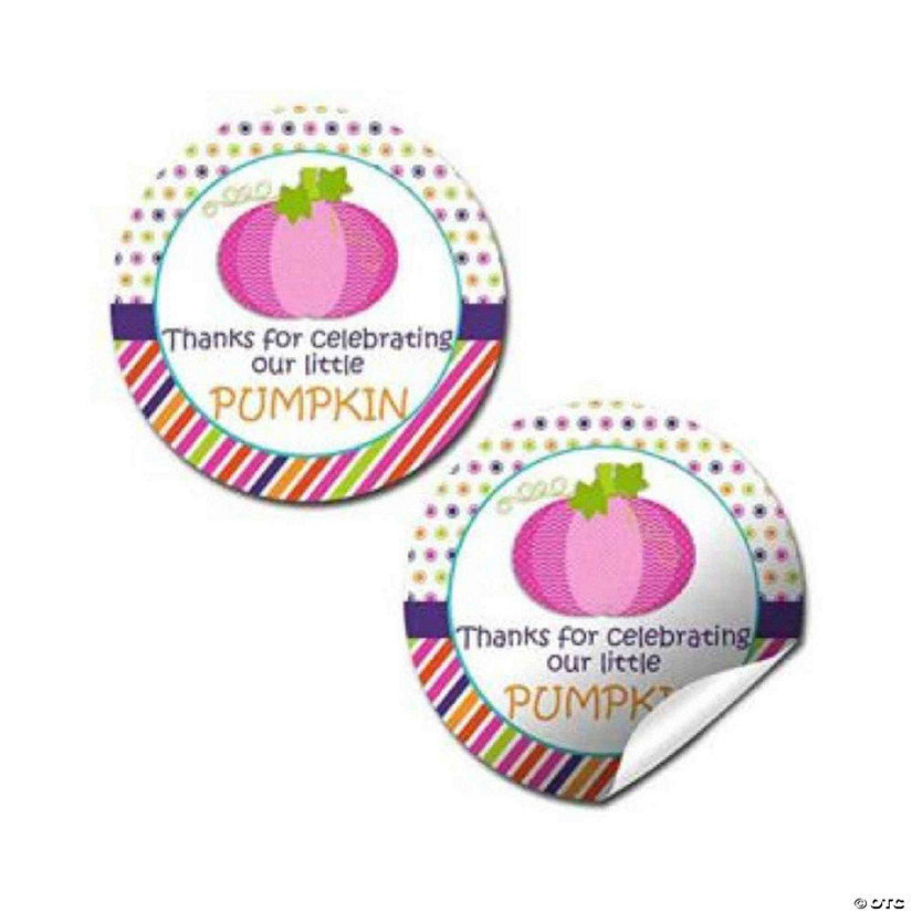 40 Piece(s): AmandaCreation Pink Pumpkin Envelope Seals 40pc. | USA Decoration®