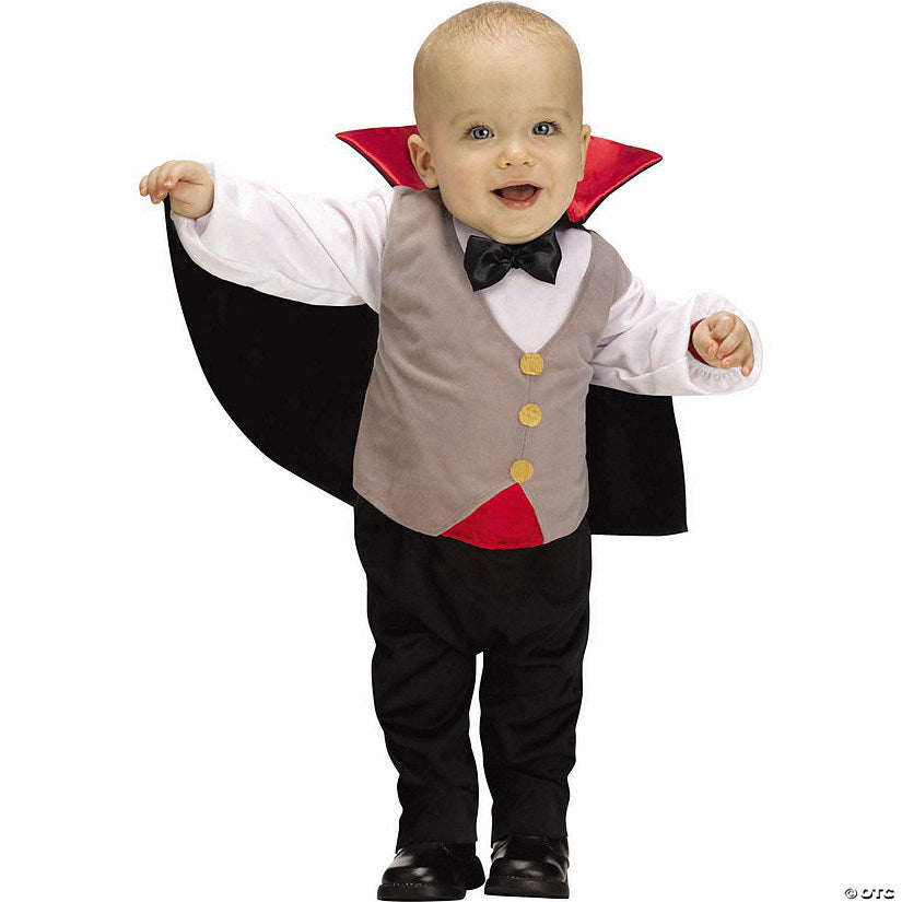 Baby Black, Gray, White Red Jumpsuit Lil’ Drac Vampire Costume | USA Decoration®