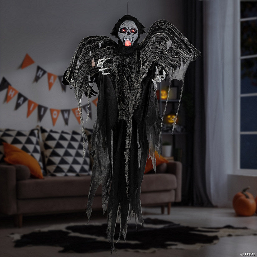 Animated Hanging Zombie Vampire with Lights and Sound Halloween Decoration - 5' | USA Decoration®