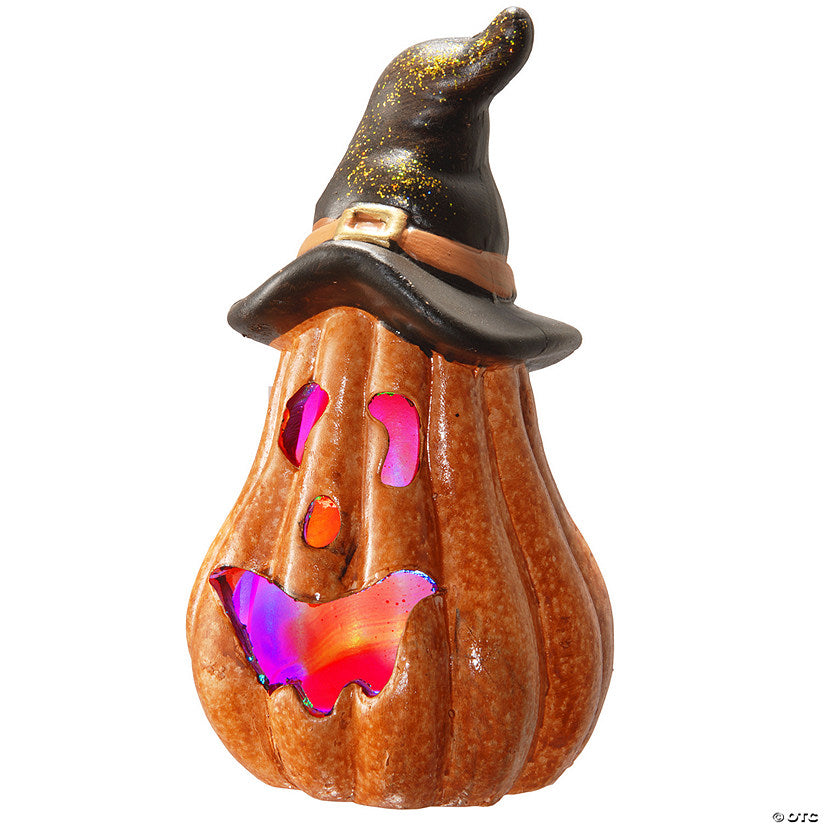 1 Piece(s): National Tree Company 8" Halloween Jack O' Lantern with LED Lights | USA Decoration®