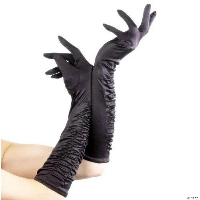 1 Pair: Smiffy's Women's Temptress Long Black Gloves | USA Decoration®