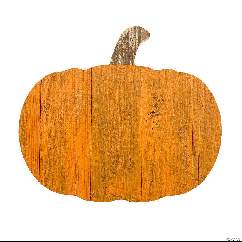 1 Piece(s): Rustic Farmhouse Fall Harvest 12" Reclaimed Wood Pumpkin | USA Decoration®