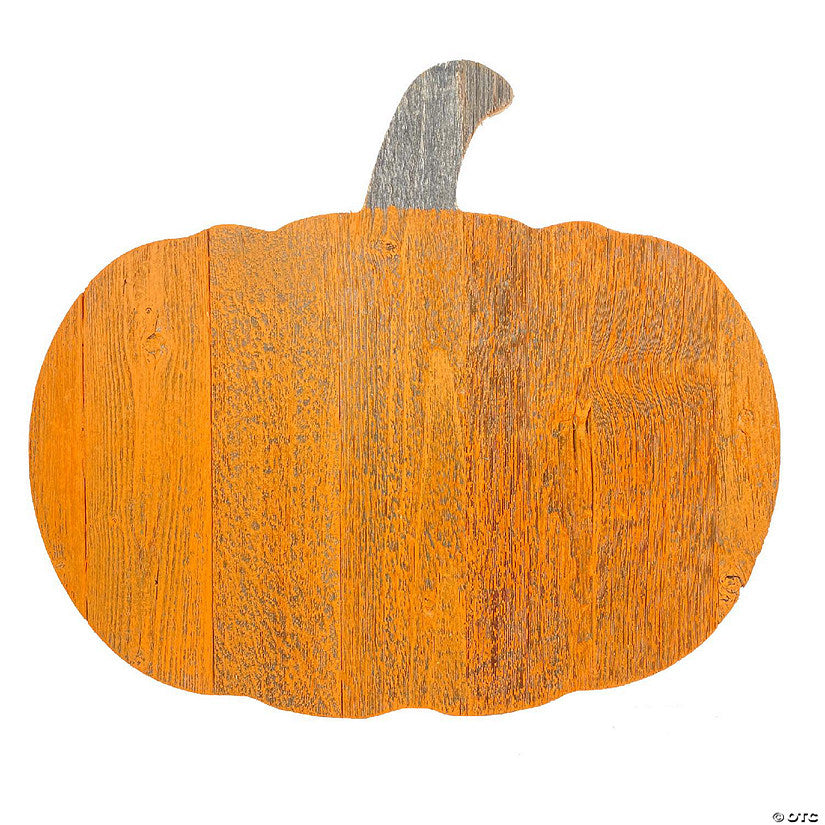 1 Piece(s): Rustic Farmhouse Fall Harvest 18" Reclaimed Wood Pumpkin | USA Decoration®