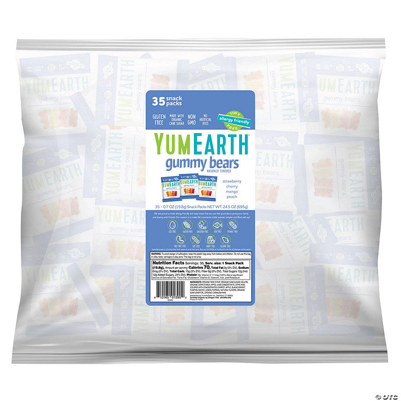 24.5 oz. YumEarth Organic Gummy Bears Snack Packs - 35 Pc. | USA Decoration®