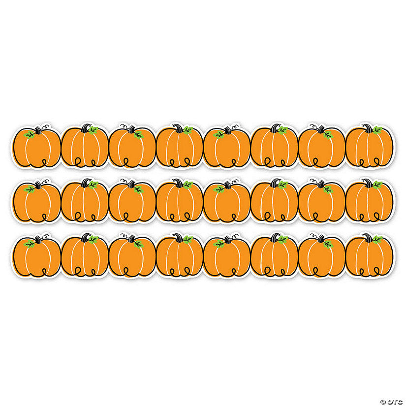 3 Piece(s): Creative Teaching Press Doodle Pumpkins EZ Border, 48 Feet Per Pack, 3 Packs | USA Decoration®