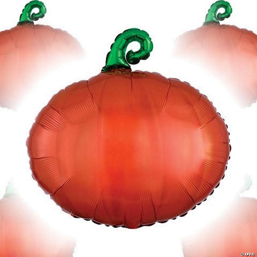5 Piece(s): Edge Collections - 22" - Red - Fall Pumpkin Foil Balloon | USA Decoration®