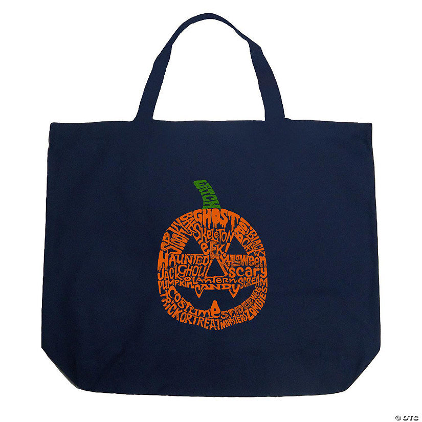 1 Piece(s): Large Word Art Tote Bag - Pumpkin - 20"W x 15"H x 5"D | USA Decoration®