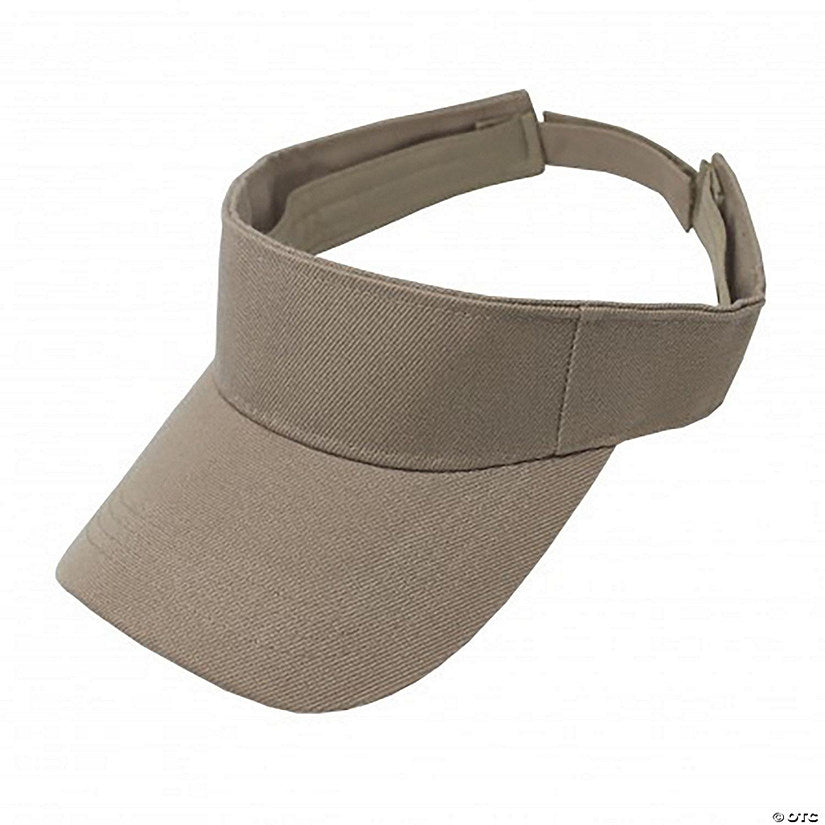 Pack of 5 Sun Visor Adjustable Cap Hat Athletic Wear (Khaki)
