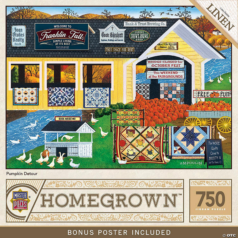 750 Piece(s): Homegrown - Pumpkin Detour 750 Piece Jigsaw Puzzle | USA Decoration®